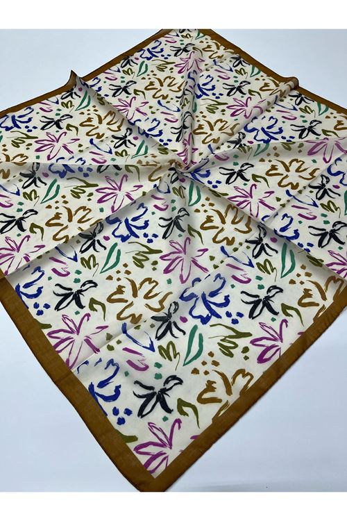 Suluboya Desen Soft Eşarp