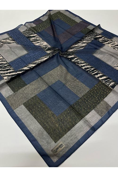 Geometrik Desen Soft Eşarp  