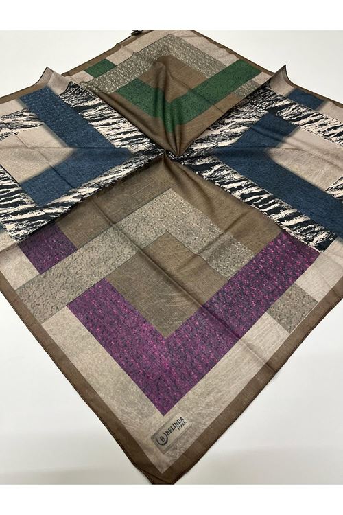Geometrik Desen Soft Eşarp  