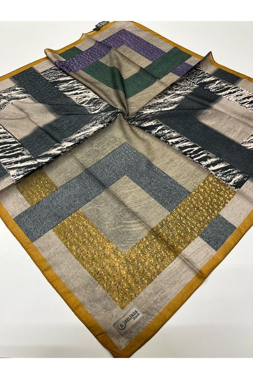 Geometrik Desen Soft Eşarp  