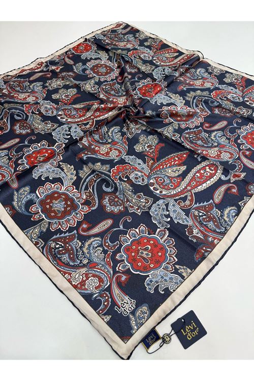 Levidor Kristal Eşarp Etnik (Lacivert) Kod:1280   