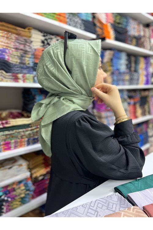 Geometrik Desen Jakar Eşarp (Çağla)