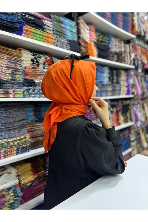 Damas Desen  Jakar Eşarp (Oranje)