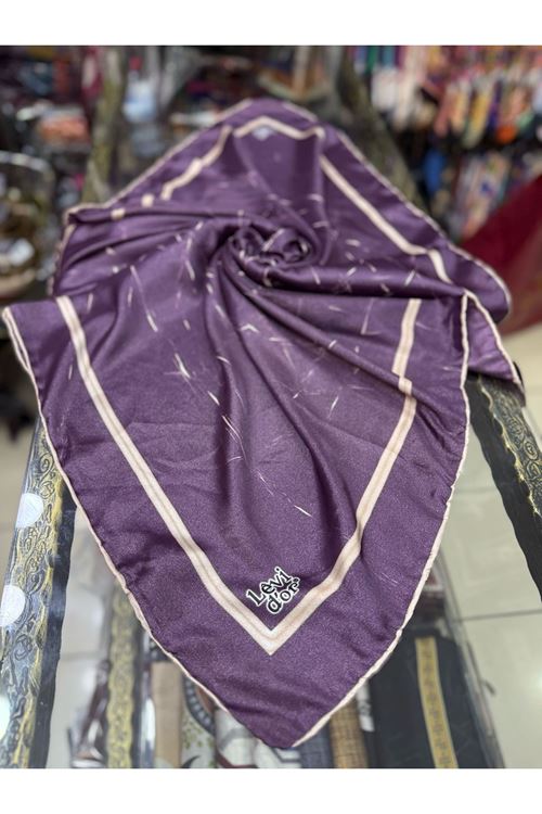 Levidor Kristal Eşarp (Patlıcan Moru) Kod:1282   