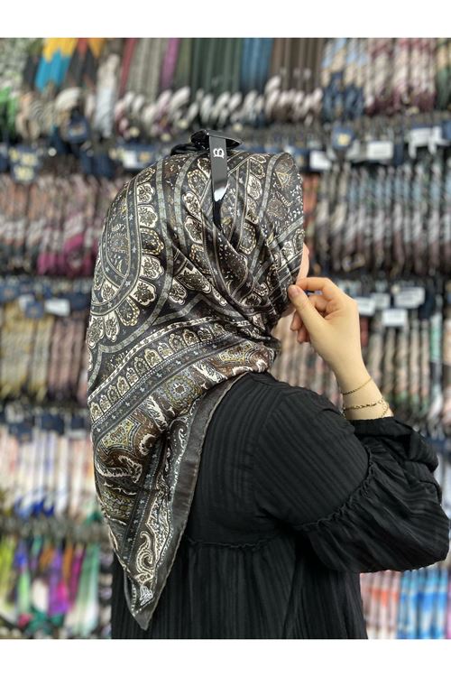 Levidor Kristal Eşarp (Etnik-Etro) Kod:3150 Acı Kahve