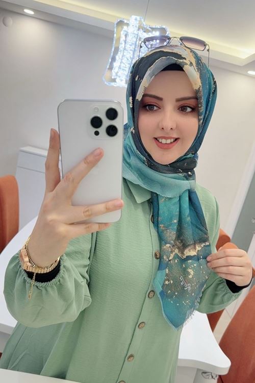 Rüya Koton Eşarp Alsu Modeli Petrol