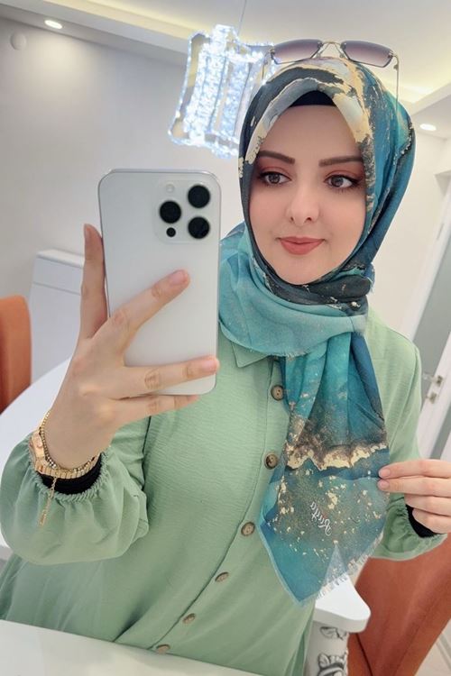 Rüya Koton Eşarp Alsu Modeli Petrol