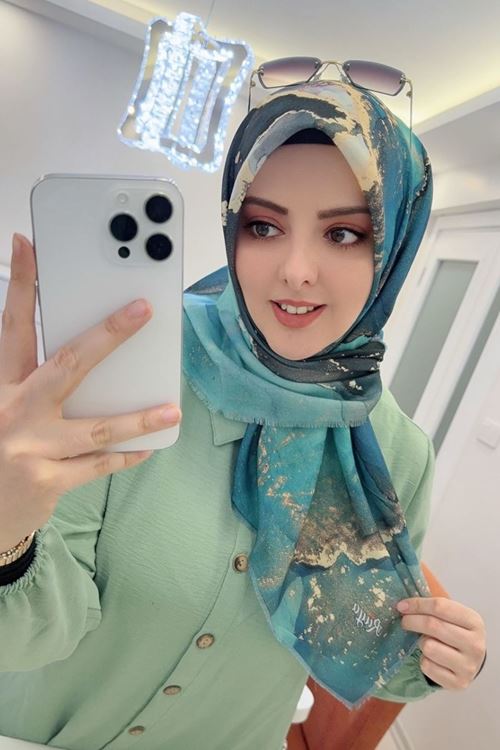 Rüya Koton Eşarp Alsu Modeli Petrol