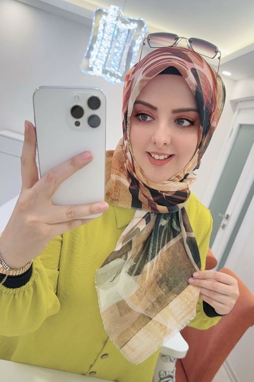 Rüya Koton Eşarp Yeşim Modeli