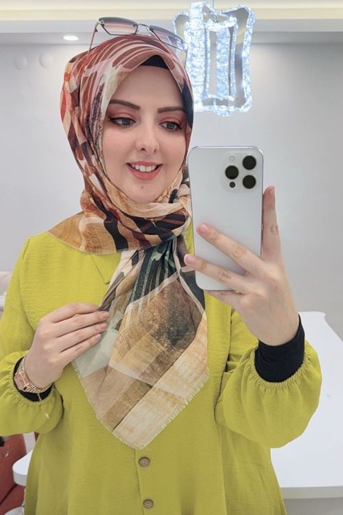 Rüya Koton Eşarp Yeşim Modeli