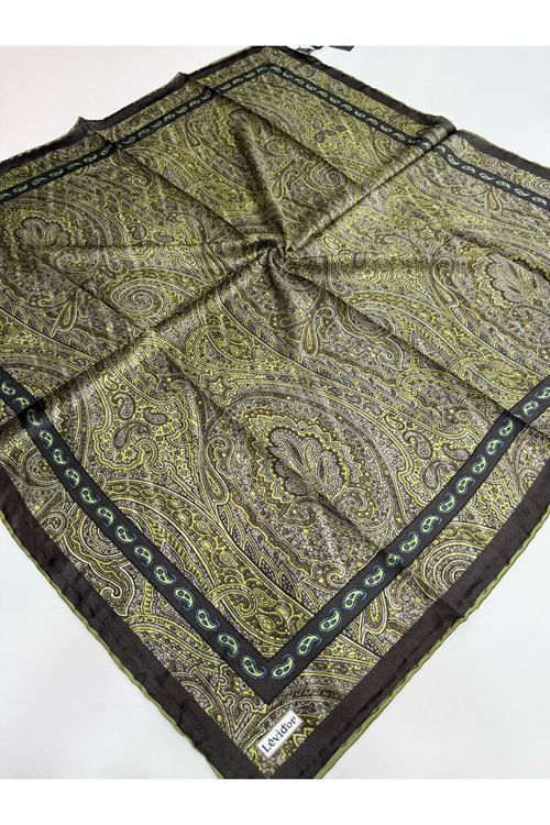 Levidor Hint İpeği Eşarp Kod:1335 (Acı Kahve)