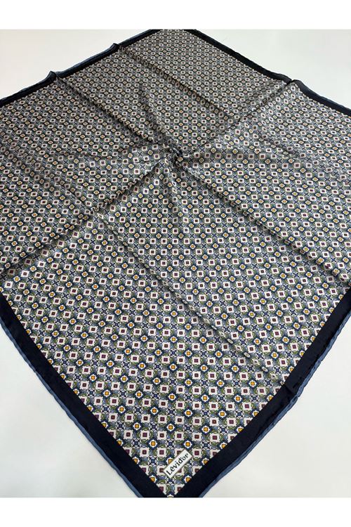 Levidor Hint İpeği Eşarp Kod:1334 (Lacivert)