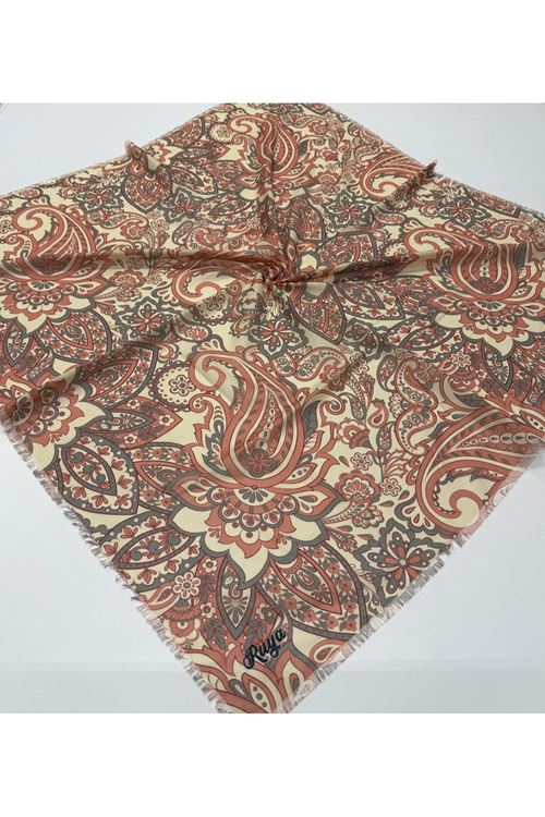 Rüya Koton Eşarp Sira Etnik Desen   