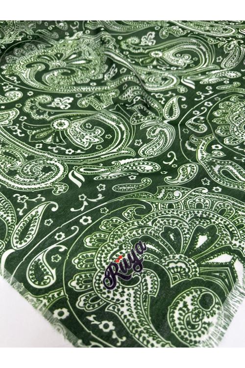 Rüya Koton Eşarp Luna Desen (Zümrüt)