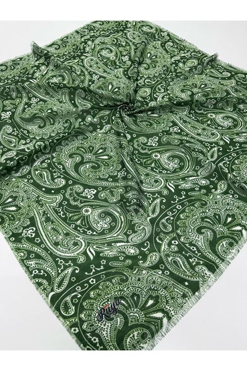 Rüya Koton Eşarp Luna Desen (Zümrüt)