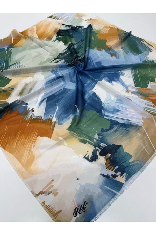 Rüya Koton Eşarp Mimoza Desen 