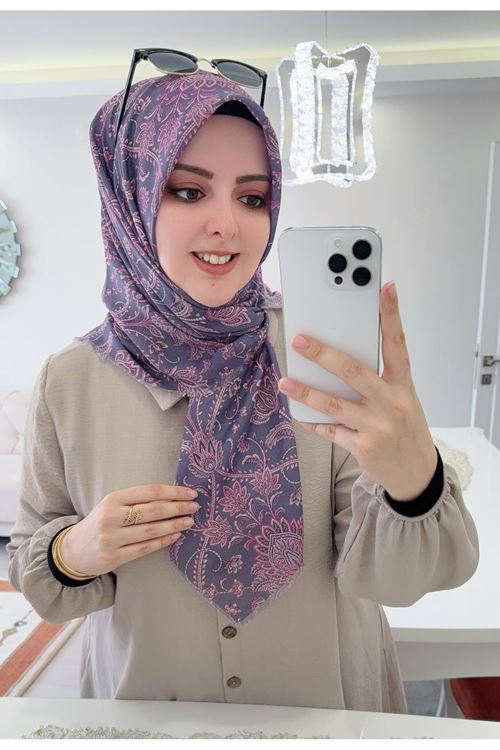 Rüya Koton Eşarp İnci Desen