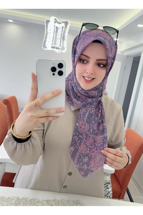 Rüya Koton Eşarp İnci Desen