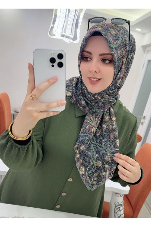 Rüya Koton Eşarp Ela Desen