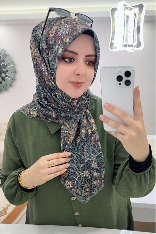 Rüya Koton Eşarp Ela Desen