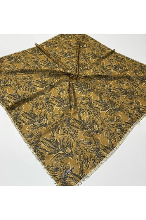 Rüya Koton Eşarp Safra Desen 