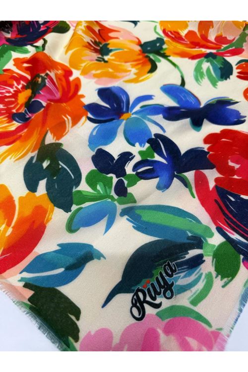 Rüya Koton Eşarp Aster Desen  