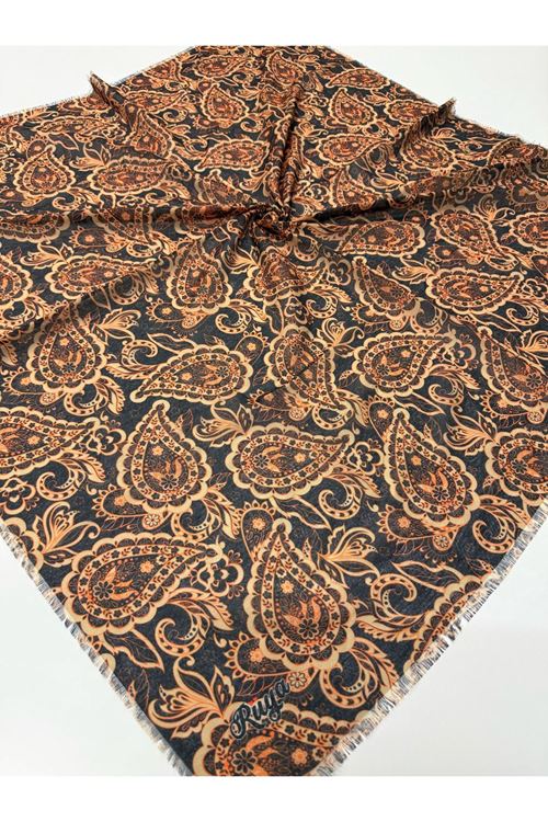 Rüya Koton Eşarp Etnik Desen   