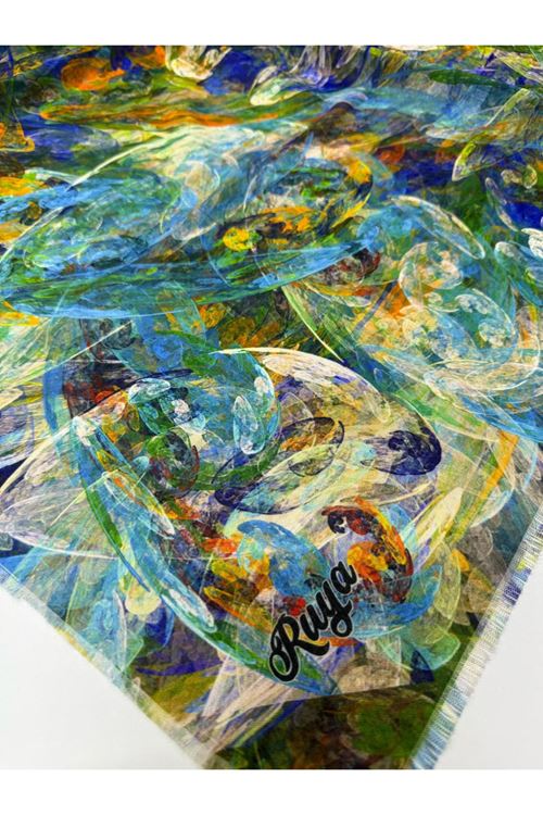 Rüya Koton Eşarp Hercai Desen   