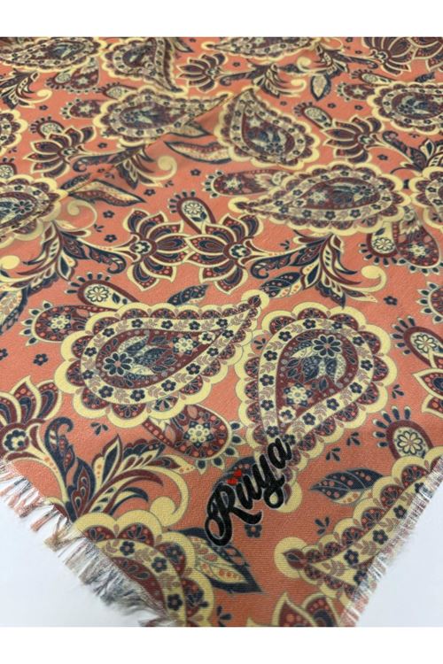 Rüya Koton Eşarp Etnik Desen   