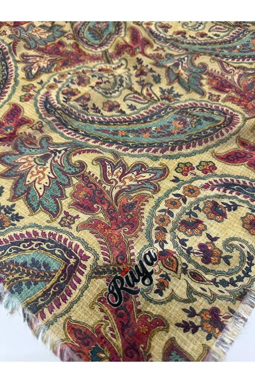 Rüya Koton Eşarp Etnik Desen  