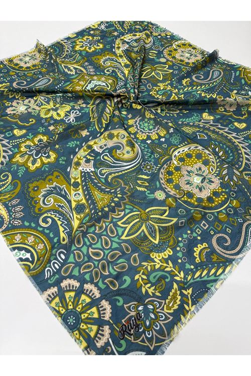 Rüya Koton Eşarp Çarkıfelek Desen  