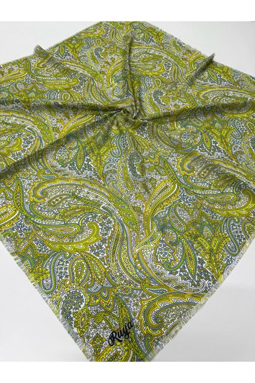 Rüya Koton Eşarp Sırma-Etnik Desen 