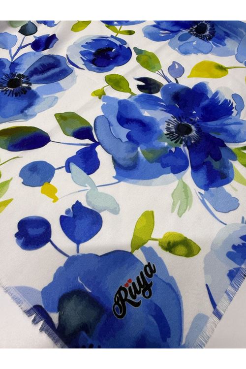 Rüya Koton Eşarp Zambak Desen 