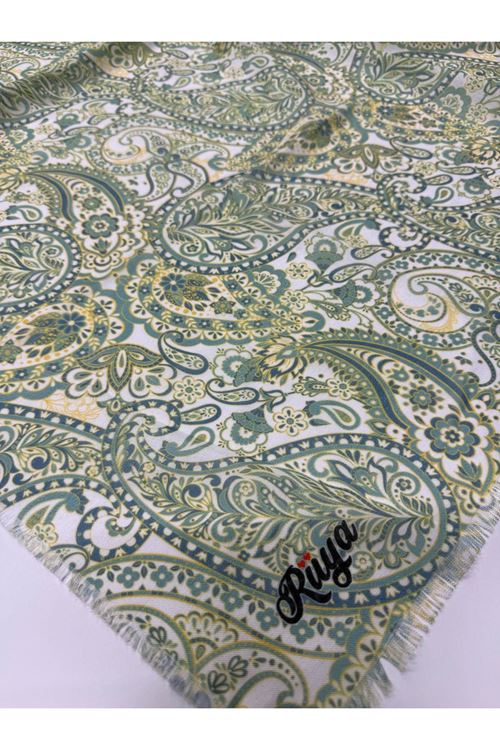 Rüya Koton Eşarp Sazlık-Etnik Desen 