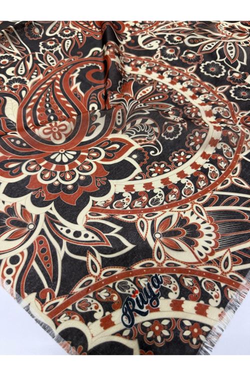 Rüya Koton Eşarp Seher-Etnik Desen    