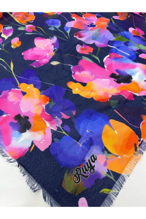 Rüya Koton Eşarp Nergis Desen   