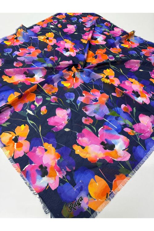 Rüya Koton Eşarp Nergis Desen   