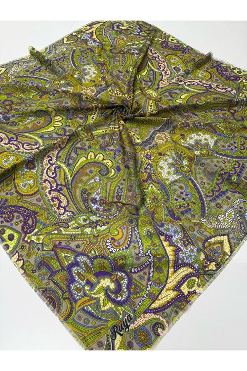 Rüya Koton Eşarp Yakut-Etnik Desen