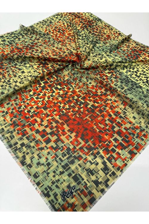 Rüya Koton Eşarp İllüzyon Desen 