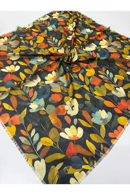 Rüya Koton Eşarp Begonya Desen  