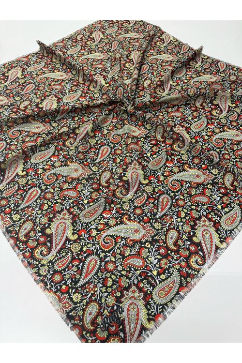 Rüya Koton Eşarp Çiçek-Etnik Desen   