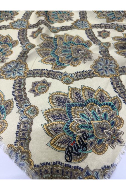 Rüya Koton Eşarp Lotus Desen  