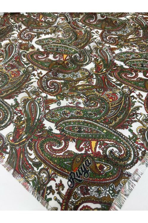 Rüya Koton Eşarp Etnik Desen   