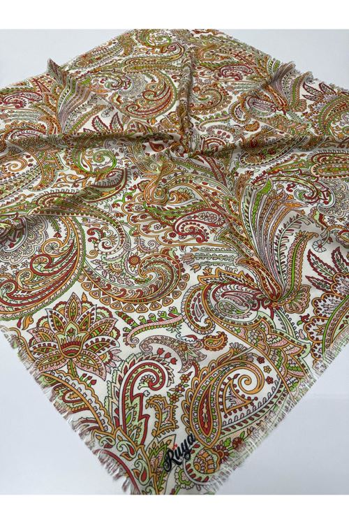 Rüya Koton Eşarp Etnik Desen 