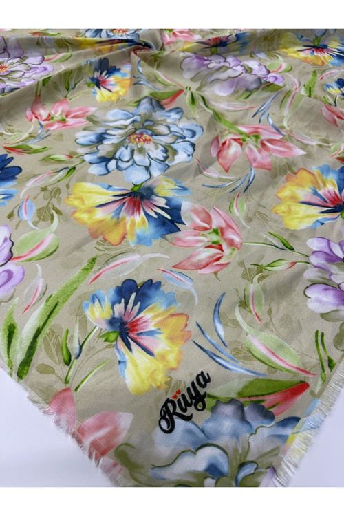 Rüya Koton Eşarp Şenbahar Desen 