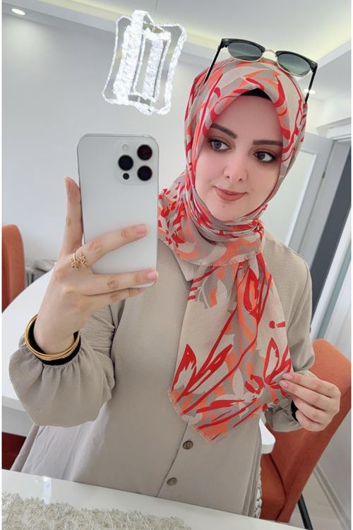 Rüya Koton Eşarp Mihrimah Desen 