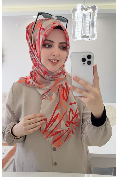 Rüya Koton Eşarp Mihrimah Desen 