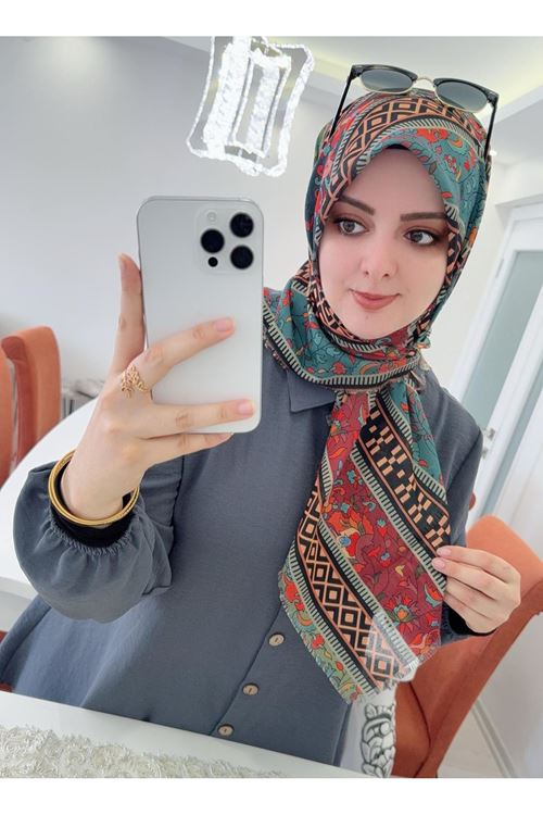 Rüya Koton Eşarp Dizi Desen  