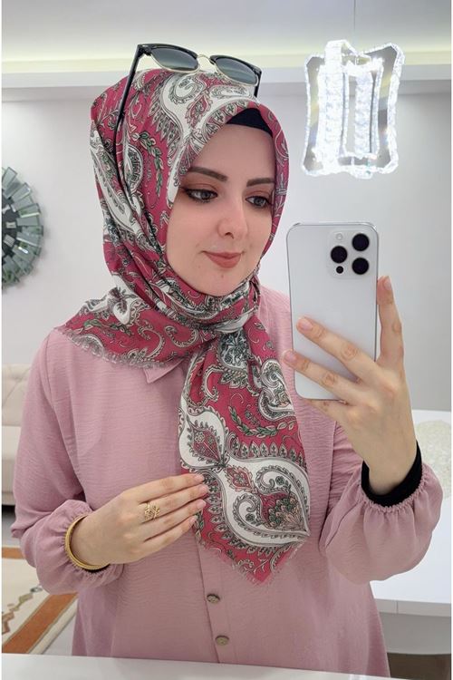 Rüya Koton Eşarp Ahter Desen 