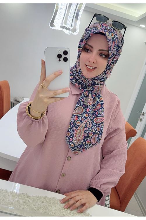 Rüya Koton Eşarp Çiçek-Etnik Desen  